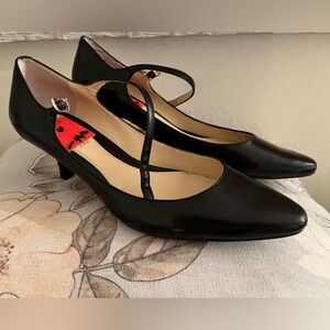 Ralph Lauren Black Strap Heels